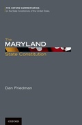 Cover: The Maryland State Constitution - OUP eBook