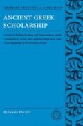 Cover: Ancient Greek Scholarship - OUP eBook