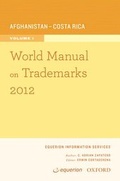 Cover: World Manual on Trademarks 2012 - Oxford University Press Inc