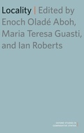 Cover: Locality - Oxford University Press Inc