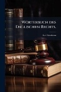 Cover: Woerterbuch des Englischen Rechts. - Nabu Press