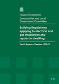 Cover: Building Regulations applying to electrical and gas installation and repairs in dwellings - TSO