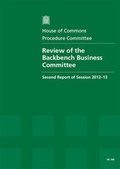 Cover: Review of the Backbench Business Committee - TSO