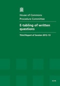 Cover: E-tabling of written questions - TSO