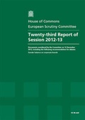 Cover: Twenty-third report of session 2012-13 - TSO