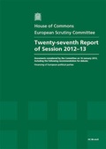 Cover: Twenty-seventh report of session 2012-13 - TSO