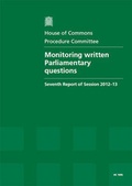 Cover: Monitoring written Parliamentary questions - TSO