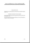 Cover: Anti-social Behaviour, Crime and Policing Bill - TSO