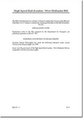 Cover: High Speed Rail (London - West Midlands) Bill - TSO