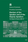 Cover: Election of the Speaker and of the Deputy Speakers - Stationery Office Books