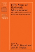 Cover: Fifty Years of Economic Measurement - University of Chicago Press