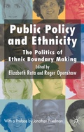 Cover: Public Policy and Ethnicity - Palgrave Macmillan
