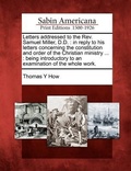 Cover: Letters Addressed to the REV. Samuel Miller, D.D. - Gale Ecco, Sabin Americana