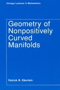 Cover: Geometry of Nonpositively Curved Manifolds - University of Chicago Press