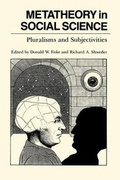 Cover: Metatheory in Social Science - University of Chicago Press
