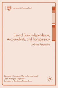 Enlarge image Cover: Central Bank Independence, Accountability, and Transparency - Palgrave Macmillan