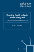 Cover: Quoting Death in Early Modern England - Palgrave Macmillan