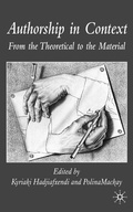 Cover: Authorship in Context - Palgrave Macmillan