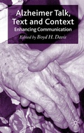 Cover: Alzheimer Talk, Text and Context - Palgrave Macmillan