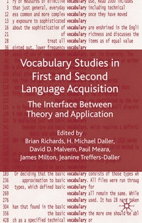 Abbildung von: Vocabulary Studies in First and Second Language Acquisition - Palgrave Macmillan