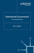 Cover: Subnational Government - Palgrave Macmillan