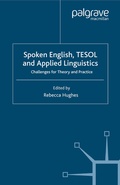 Cover: Spoken English, TESOL and Applied Linguistics - Palgrave Macmillan