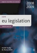 Cover: Core Statutes on EU Legislation 2008-09 - Palgrave Macmillan