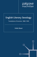 Cover: English Literary Sexology - Palgrave Macmillan