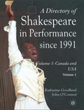 Cover: A Directory of Shakespeare in Performance Since 1991 - Palgrave Macmillan
