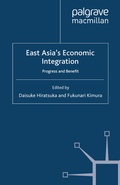Cover: East Asia's Economic Integration - Palgrave Macmillan
