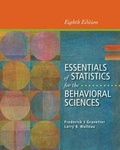 Cover: Essentials of Statistics for the Behavioral Sciences - South-Western