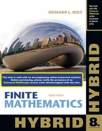 Abbildung von: Bundle: Finite Mathematics, Hybrid, 8th + WebAssign, Single-Term Printed Access Card - Cengage Learning, Inc