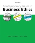 Cover: Contemporary Issues in Business Ethics - Wadsworth Publishing Co Inc