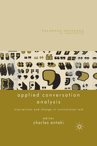 Enlarge image Cover: Applied Conversation Analysis - Palgrave Macmillan