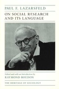 Cover: On Social Research and Its Language - University of Chicago Press