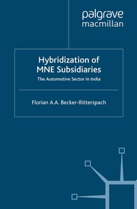 Abbildung von: Hybridization of MNE Subsidiaries - Palgrave Macmillan