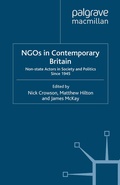 Cover: NGOs in Contemporary Britain - Palgrave Macmillan