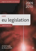 Cover: Core EU Legislation 2009-2010 - Palgrave Macmillan
