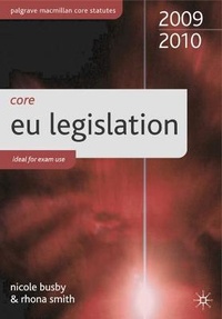 Enlarge image Cover: Core EU Legislation 2009-2010 - Palgrave Macmillan