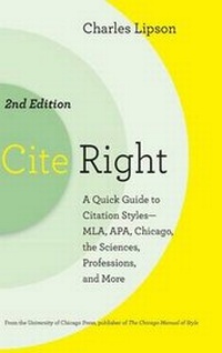 Enlarge image Cover: Cite Right - University of Chicago Press