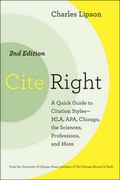 Cover: Cite Right - University of Chicago Press