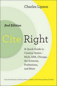 Enlarge image Cover: Cite Right - University of Chicago Press