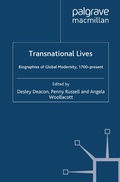 Cover: Transnational Lives - Palgrave Macmillan