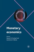 Cover: Monetary Economics - Palgrave Macmillan