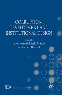 Enlarge image Cover: Corruption, Development and Institutional Design - Palgrave Macmillan