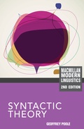 Cover: Syntactic Theory - Red Globe Press