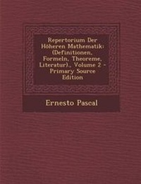 Enlarge image Cover: Repertorium Der Hoheren Mathematik - Nabu Press