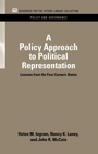 Cover: A Policy Approach to Political Representation - Resources for the Future Press (RFF Press)