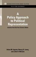 Cover: A Policy Approach to Political Representation - Resources for the Future Press (RFF Press)