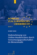 Cover: Wahrnehmung von Online-Musikrechten durch Verwertungsgesellschaften im Binnenmarkt - De Gruyter